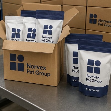 Customized dog treat bags for eco-led and refill ranges
