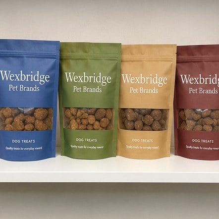 Customized dog treat bags for pet brands and retail