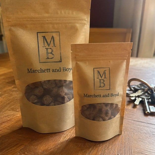 Personalized dog treat bags — customer photo